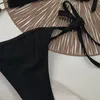 Designer donne bikinis sexy costumi da bagno set da due pezzi Swimwear la lettera g di abbigliamento da spiaggia a bassa vita che nuota costumi da bagno a strisce Illusory963