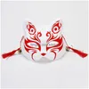 Masques De Fête Style Japonais Peint À La Main Pvc Chat Masque Cosplay Mascarade Festival Balle Kabuki Kitsune Costume Jk2009Xb Drop Delivery Dhksc