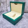 Jewelry Boxes High Quality Luxury Green Watch Box Accessories Display Case Automatic Can Customized Top Super Watches Factory 230628