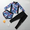 Dwa kawałki podzielony strój kąpielowy Trzyczęściowy zestaw dziewcząt Big Children Fat Plus Size 100 funtów filtr przeciwsłoneczny Szybki suszenie Surf Suit Kobiety 230628