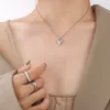 Collier pendentif de luxe à la mode designer Bijoux plaqué or 18 carats Chaînes Sweet Heart Colliers élégants pour femmes Party Lady ins Bijoux quotidiens