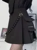 Юбки Gyaru юбка-карго Y2k с высокой талией мини-рейв наряды для женщин одежда в стиле стимпанк 2023 летняя мода черный