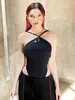 Party Dresses Backless Bodysuit Black Top Women Sleeveless Body Party Sexy Outfits Streetwear Clothes 2022 Skinny Solid One Piece Overalls x0629