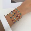 Link Bracciali 2023 Bracciale Occhio del diavolo Catena a goccia d'olio semplice vintage per regali di gioielli con set di moda donna