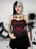 Party Dresses AltGoth Sexy Gothic Lace Camis Women Punk Harajuku Streetwear Backless Crop Tank Tops Y2k Emo Alt Mall Goth Indie Clothes Female x0629