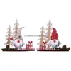 Décorations De Noël Décoration Suédois Gnome Santa Ornements En Bois Arbre Table Décor À La Main Jouet Fête De Vacances Cadeau Jk2010Xb Drop Dhlg8