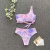 Costumi da bagno da donna Bikini sexy da donna 2023 Costume da bagno estivo Monospalla Fasciatura senza schienale Vita alta Costume da bagno femminile brasiliano da spiaggia