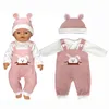 Doll Accessories Pink JumpsuitHat Clothes Fit 17 inch For 43cm Baby Born 230629