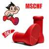 2023 New MSCHF Big Red Boot Astro Boy Cartoon Boots 남성 여성 부드러운 고무 레인 부츠 남성 둥근 발가락 패션 부츠 귀여운 무릎 부츠