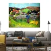 Ręcznie malowany płótno Art Bretoni krajobraz z Schweinehirt Paul Gauguin Paintings Countryside krajobraz wystrój domu
