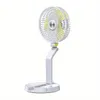 1pc, Folding Fan, 5200mAh Multiple Colors Available 300lM High Lumen Table Lamp Portable And Compact Fan Lamp Folding Fan