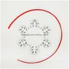 Christmas Decorations Sublimation Wooden Snowflake Ornaments Diy Blank Hanging Pendant Small Gifts Handmade Decoration Xmas Tree Cra Dhxnx