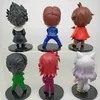 Minifig 6pcsset yuyu hakusho anime figura urameshi yuusuke yoko kurama jaganshi hiei kuwabara kazuma pvc figurowa kolekcja figurek Toys J230629