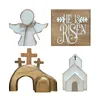 Altro Giardino domestico Tomba di Gesù Vassoio di Pasqua Decor Bundle Kit Fatto a mano Resurrezione Scena Cristo risorto Ornamento da tavolo per ufficio 230628