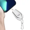Tragbares Schlüsselanhänger-Ladegerät für iPhone, 1500-mAh-Mini-Notfall-Pod, ultrakompakter externer Schnelllade-Powerbank-Akku, Schlüsselanhänger-Handy-Ladegerät
