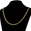 Collier chaîne à maillons cubains Miami en acier inoxydable plaqué or jaune Real14K 6mm 24 pouces 14kt Box Lock