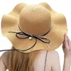 Brede rand hoeden zomer strohoed strandkleedzon voor vrouwen uv bescherming Roll Protection Cap Casquette