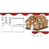 Pişirme Kalıpları Bar 3D Gingerbread House Paslanmaz Çelik Noel Senaryo Çerez Kesiciler Set Bisküvi Kalıp Fondan Kesici Aracı Damla D Dhrgy