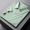 Magliette da uomo Leggero lusso estivo seta di gelso ghiaccio traspirante Tshirt colore contrasto Vcollo moda coreana manica corta top casual 230629