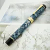 Pennor Jinhao 100 Centennial Harts Fountain Pen Bluegray EF/F/M/Bent NIB Golden Clip Converter Skriva Business Office Gift Ink Pen