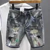 Herren Jeans Männer Denim Shorts Stretch Löcher Casual Sommer Mann Dünne Elastische Passform Hochwertige Baumwolle 230629