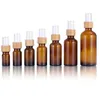 Bambu trägraflaskor 5 ml 10 ml 15 ml 20 ml 30 ml 50 ml 100 ml tom parfymflaska fnlni