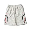 A Bathing A Ape Shark teeth printed terry fabric leisure shorts