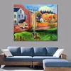 High Quality Handmade Paul Gauguin Painting A Breton Landscape. David S Mill 1894 Modern Canvas Artwork Wall Decor