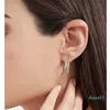 Boucle d'oreille clou plaqué or 18 carats bijoux fins en argent sterling 925 pour femme clou de cadeaux de créateur