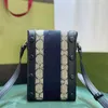 Mini-telefoontas Designer tas Leren canvas tas voor heren en dames Vintage print schoudertas Tas van hoge kwaliteit 696056