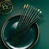 Flatware Sets 5Pairs High Quality Japanese Non-Slip Chopsticks Korean Home el Restaurant Portable Healthy Food Stick For Sushi Chopsticks 230628