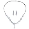 Ensembles de bijoux de mariage Emmaya exquis pour les femmes accessoires de fête Zircon cubique boucles d'oreilles collier cadeau 230627