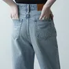 KUZUWATA 23 Spring Lato proste Slim Długie dżinsy Kobiety swobodne mecz luźne dżinsowe spodnie średnie elastyczne pantelony