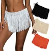 Women's Swimwear Womens Boho Beach Tassel Mini Skirt Music Festival Party Club Hip Scarf Belt Wrap Crochet-Cover Up