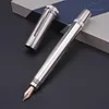 Pens Hero H718 Fountain Pen 10k Gold Nib Rotary Kolben Tintenkonverter Cover versteckt Flexible NIB Business Office Geschenkbox