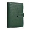 Solid Color High Imitation Crocodile Leather Business Notebook A6 Binder Financial Office Pu Cash Budget Travelers