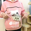 Mens Hoodies Sweatshirts Sweatshirt Cat Lovers Hoodie Kangaroo Dog Pet Paw Dropshipping Pullover Cuddle Pouch Sweatshirt Pocket Animal Ear Hooded Plu J230701