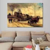 Figurative Art on Canvas Cail Factories and Quai of Grenelle Paul Gauguin Paintings Handmade Modern Artwork Kitchen Room Decor