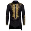 Camicie eleganti da uomo Moda Uomo stampato Abbigliamento africano Camicia ricamata National Rich Bazin Dashiki 230628