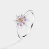 Cluster Rings Classic Rainbow Sunflower Ruby Full Diamond Pau