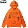 Erkek Hoodies Tişörtü 2023 Hip Hop Hoodie Kazak Erkekler Streetwear Kafatası Graffiti Baskı Hoodie Kazak Pamuk Sonbahar Gri Harajuku Punk Giysileri Ne J230629