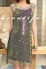 Basic Casual Dresses Color Mesh Diamond Crystal Dress Party Dance DIsc Sparkling Vestido Midi Elegante Sexy Women Club 230628