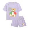 Conjunto de ropa para niños, camiseta, traje, 2 piezas, pantalones cortos de manga corta con dibujos animados de verano de alta calidad, 90cm-160cm A