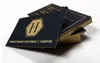 Cards 200pcs Customed Black Business Cards cards Foil on double sided 700gsm Matte Gold +Edge Printing Visit Card 0.7 Thickness