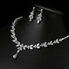 Ensembles de bijoux de mariage Emmaya exquis pour les femmes accessoires de fête Zircon cubique boucles d'oreilles collier cadeau 230627