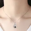 Charm Hollow Heart Shape Necklace For Women Girls Pet Lovers Rhinestone Cat Dog Paw Footprint Pendant Halsband smycken gåvor