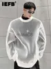 Men's Hoodies Sweatshirts IEFB Darkwear Hollowed Out Mesh Design Long Sleeve Men Sweatshirt 2023 New Autumn Korean Fashion Long Sleeve Male Tops 9A4936 J230629