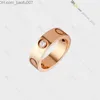 Bandringe, Designer-Ring für Damen, Liebesring, Diamant-Pave-Ring aus Titanstahl, vergoldet, nie verblassender, antiallergischer Goldring; Store/21621802 Z230629