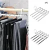 Hangers Pants Rack Stainless Steel Trouser Hanger Space Saving Scarves 5 In 1 Belts Ties One-side Opening Retractable Hanging Rod Non-sl