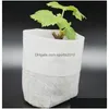 Other Garden Supplies Patio Lawn 100Pcs/Pack Environmental Protection Non-Woven Nursery Pots Seedling Raising Bags 8X10Cm Fabrics Wh Dhmry